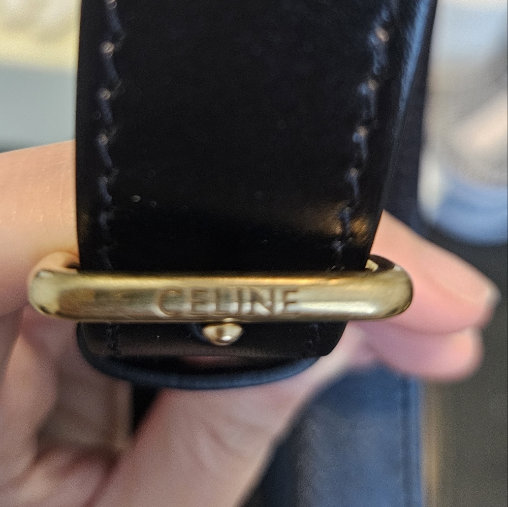 CELINE Black Maillon Triomphe Bucket Bag - Picture 7 of 9